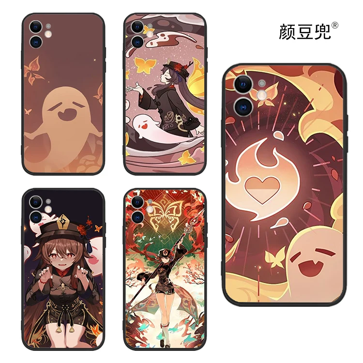 Custodia Hutao Anime Genshin Impact Per Apple Iphone14 13 12 11 Pro Max Mini Xs Max 8 Plus 6 6S Se Custodia Morbida In Silicone 14 Plus