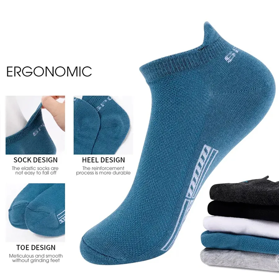 Men Short Socks 5/10/20 Pairs Trendy Low Cut Round Neck Ankle Socks Mesh Breathable Versatile Casual Men Boat