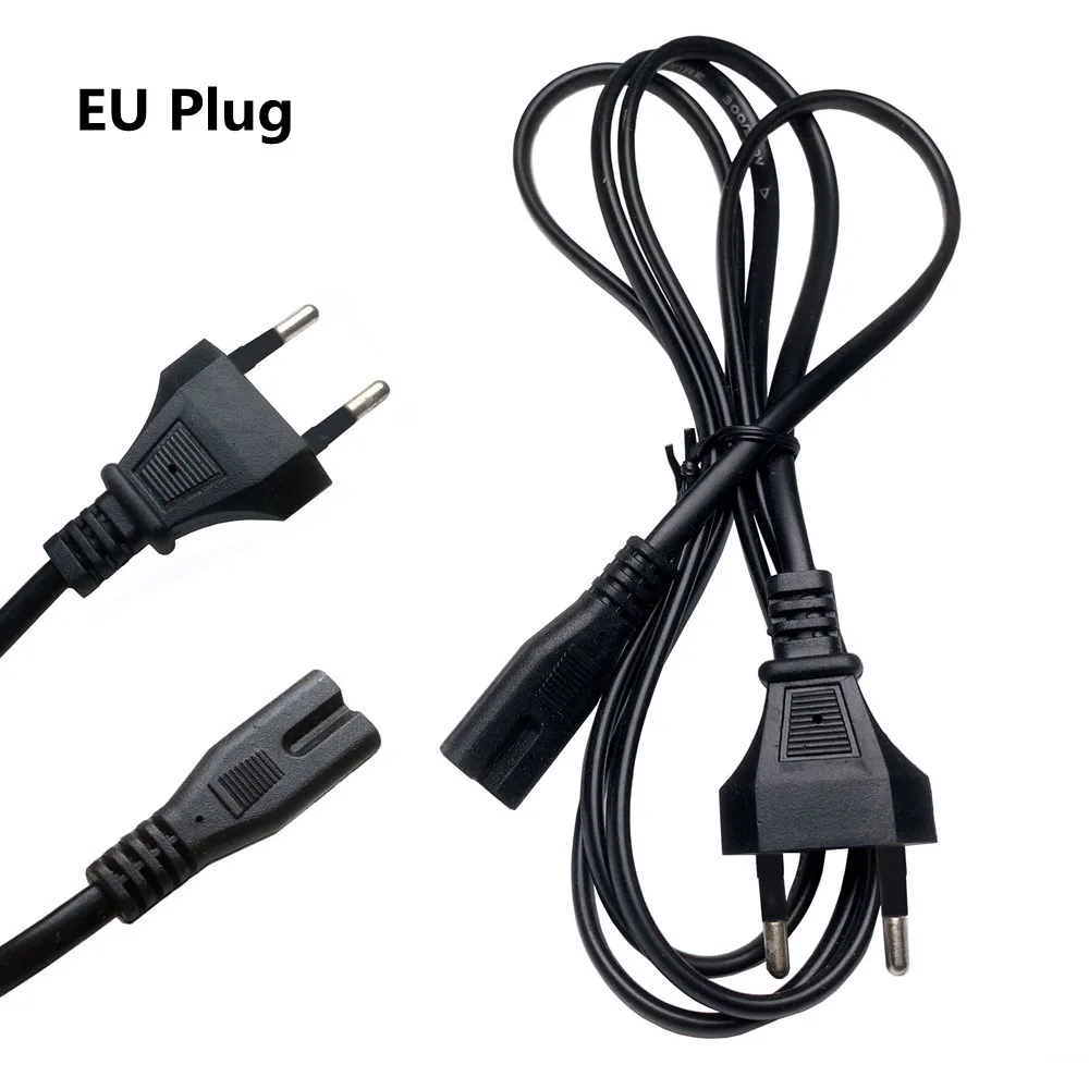 כבל חשמל EU 2pin IEC320 C7 כבל הארכה למחשב נייד Dell מטען Canon Epson מדפסת רדיו רמקול PS4 XBOX LG Sony