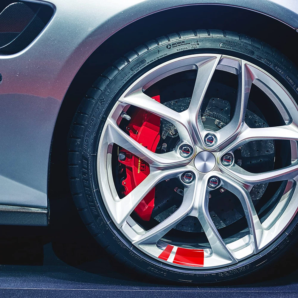 6-Piece Decorative Wheel Hub Stickers Set