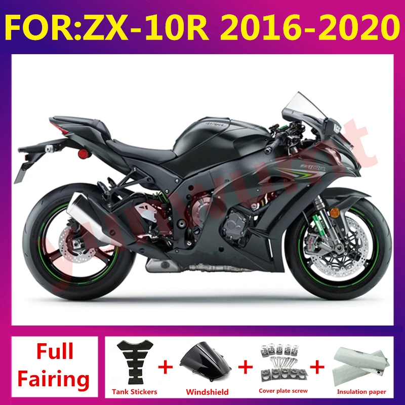 

New ABS Motorcycle Fairings Kit fit for ZX-10R ZX10R zx 10r 2016 2017 2018 2019 2020 Bodywork full fairing kit zxmt set black