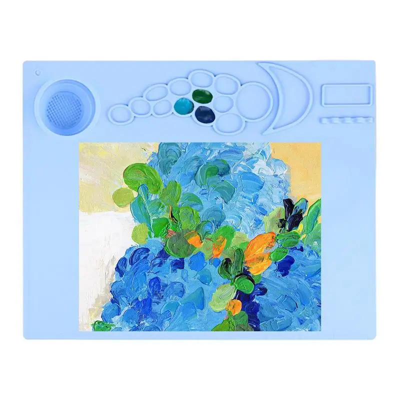 

Силиконовый коврик для рисования, мягкий силиконовый Фотофон с желобом, принадлежности для рукоделия, съемный художественный коврик для фотографий
