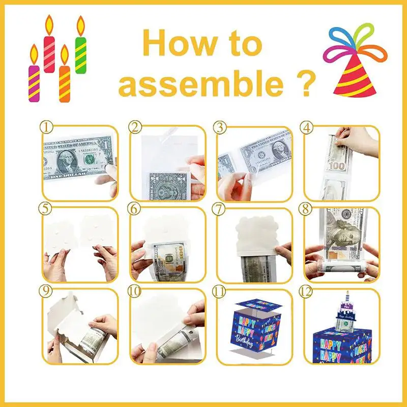 Birthday Cash Surprise Gift Box – Creative Money Holder with Pull-Out “Happy Birthday” ... - SKU MGB01557 - UGI Pack...