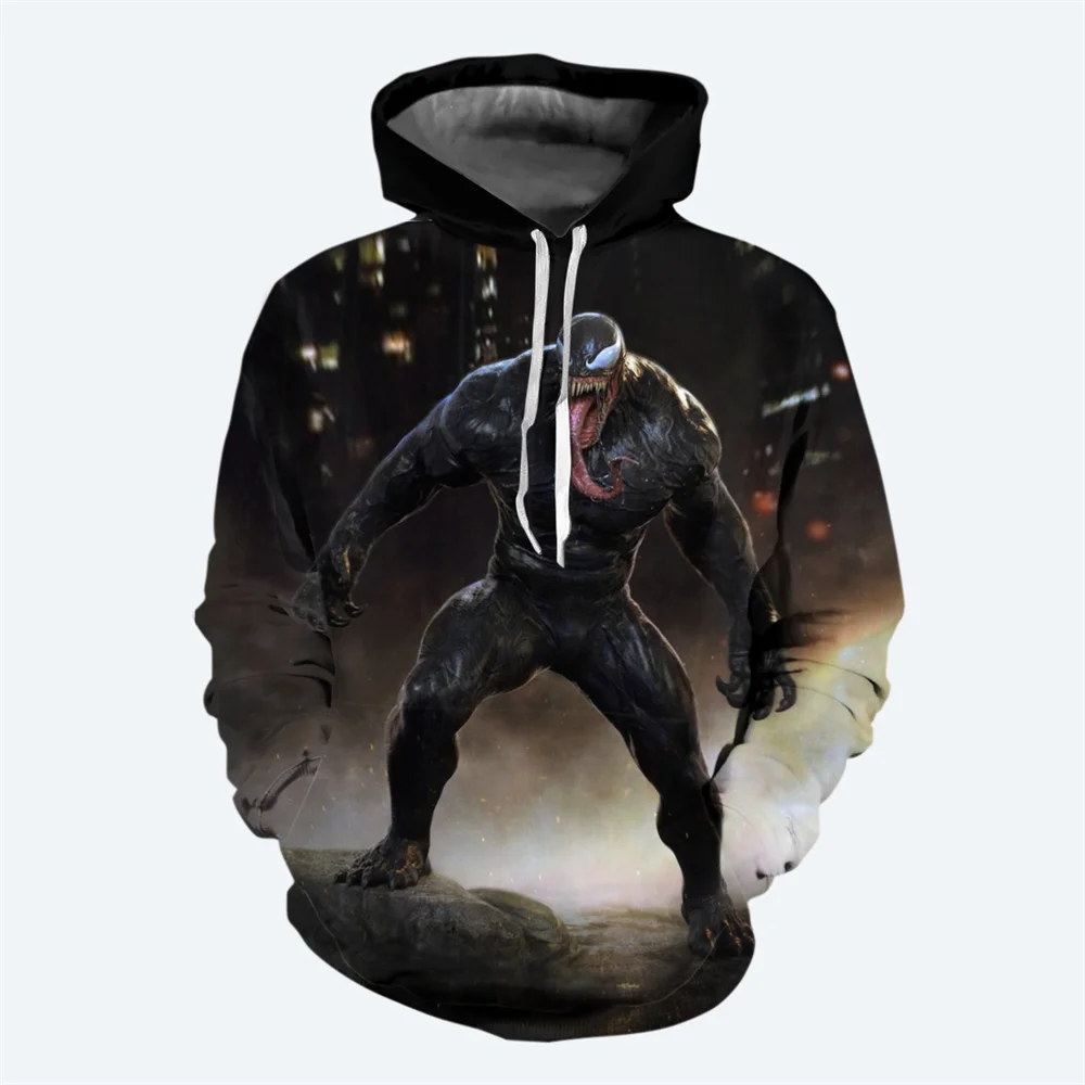 thumbnail image 1 of Sudadera con capucha para hombre con estampado 3D de la nueva película Marvel de otoño e invierno, sudadera con estampado de Venom, sudadera de moda urbana de hip-hop, sudadera informal para hombre, 1 of 5