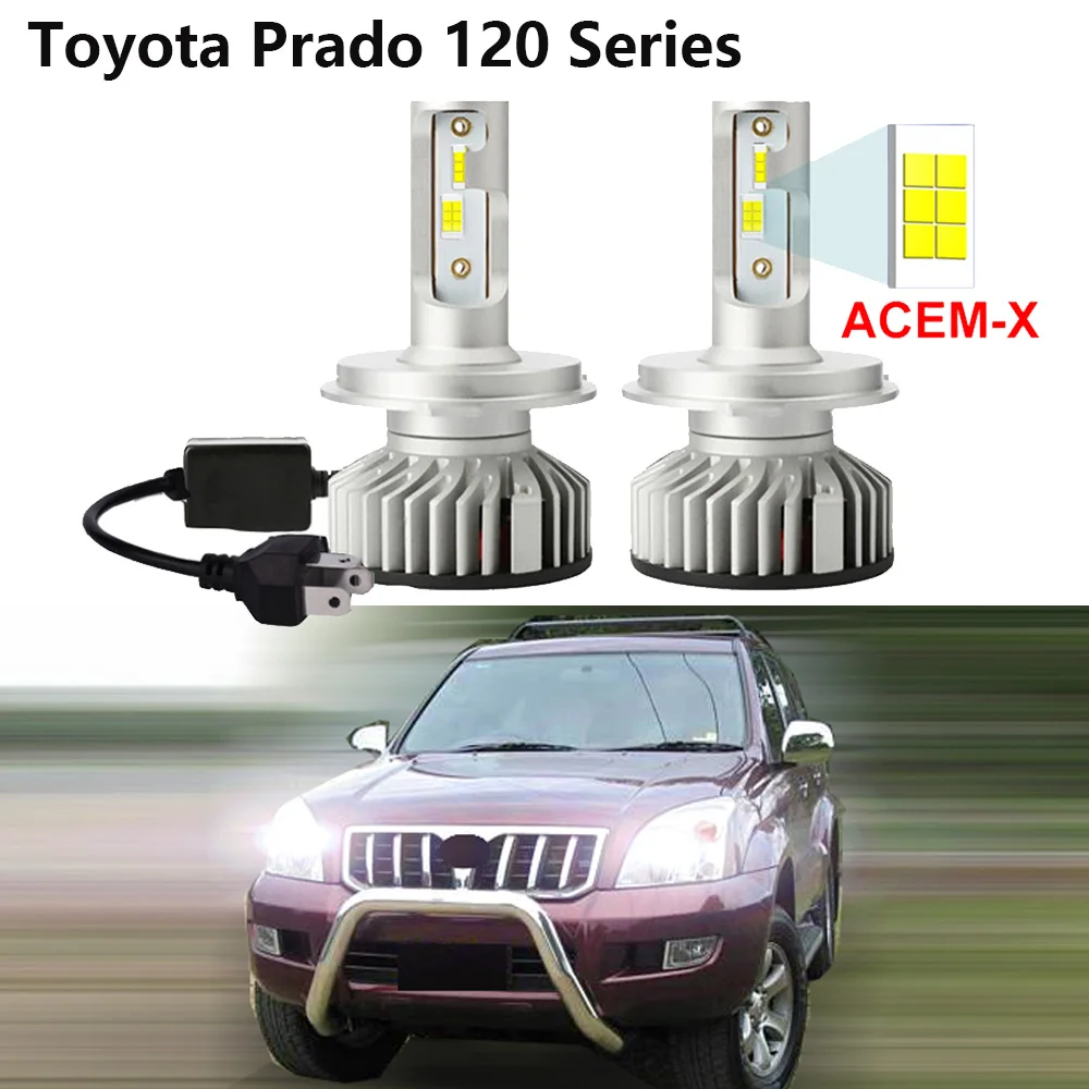 For Toyota Prado 120 Series 2002 2009 Led Headlight Bulbs with ACEMX