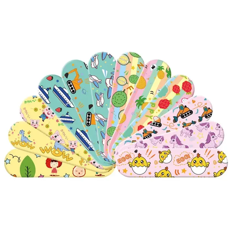 Wound Plaster Patches 120pcs/Lot Cartoon Animal Pattern Band Aid Hemostasis Adhesive Bandages First Emergency Kit Wound Plaster Patches Kids