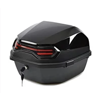 Universal Motorcycle Rear Tail Trunk Lockable Carrier Waterproof Storage Case With Mounting Hardware For Full Helmet Storage