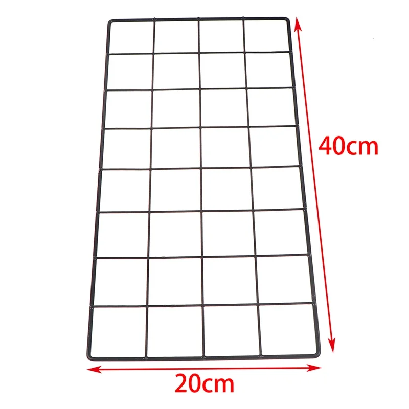 Home Wall Decoration DIY Art Iron Grid Decor Photo Frame Postcards Storage Wall Art Display Storage Rack Holder Shelf Organizer 5
