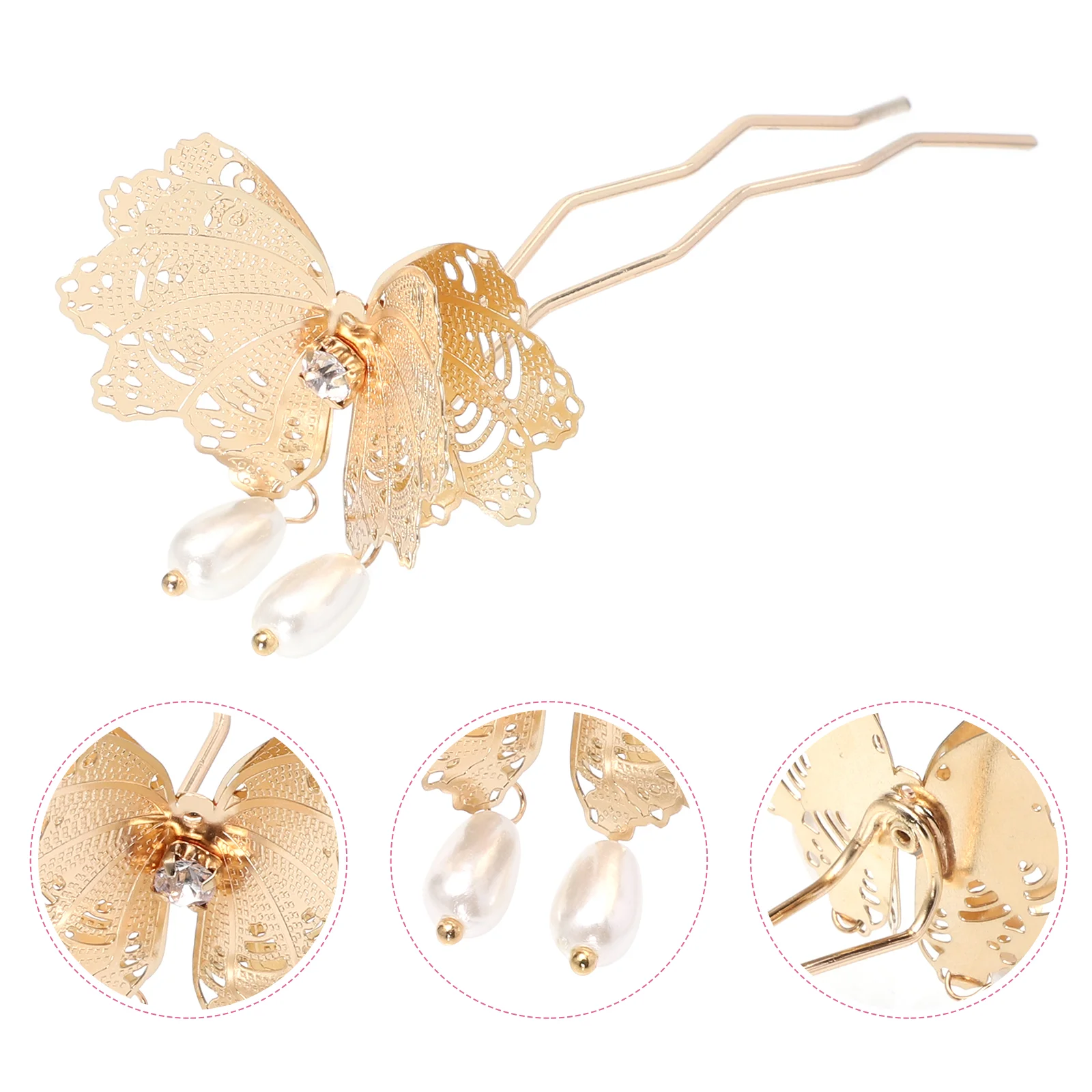 

1pc Butterflies Hair Stick Delicate Hairpin Chinese Style Hair Accessory