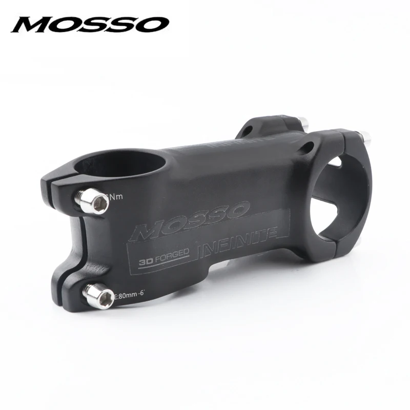 MOSSO ST08 Road Bike Stem Riser -6 Degrees Internal Wiring Handlebar Table Power Bicycle Stem 28.6*31.8*80/90/100/110MM Cycling