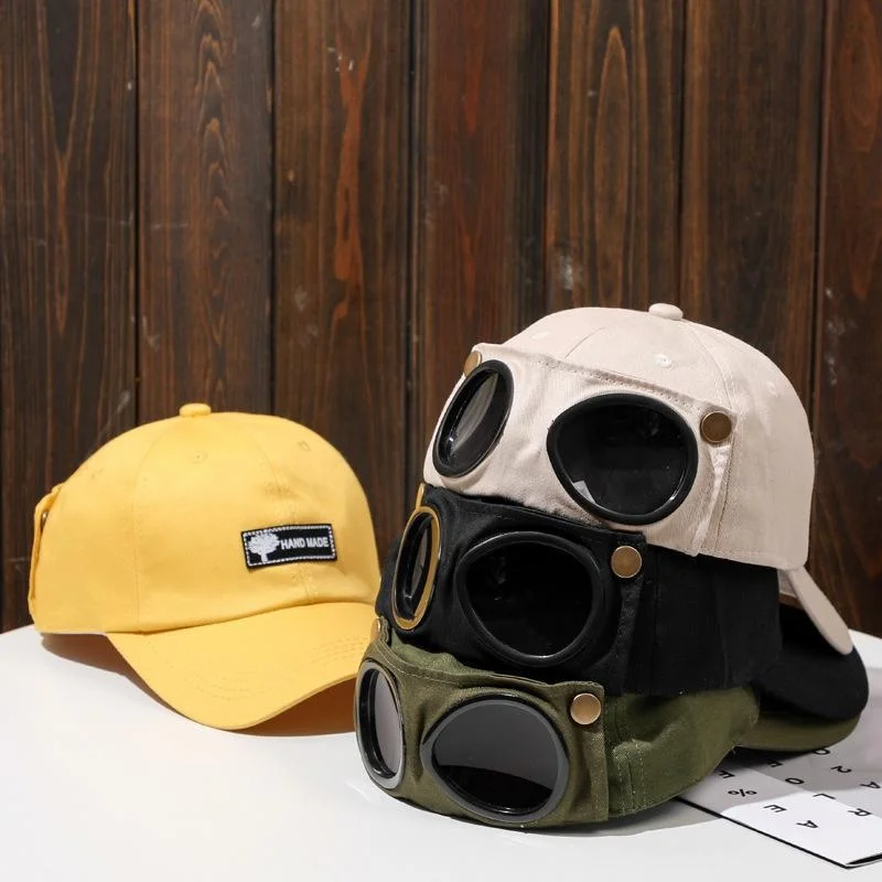 1 Stück Aviator Hat Koreanische Version der trendigen Brille Cap Sonnenbrille Baseball Cap Hip-Hop Persönlichkeit Cool Casual Summer Hat – Detail 3