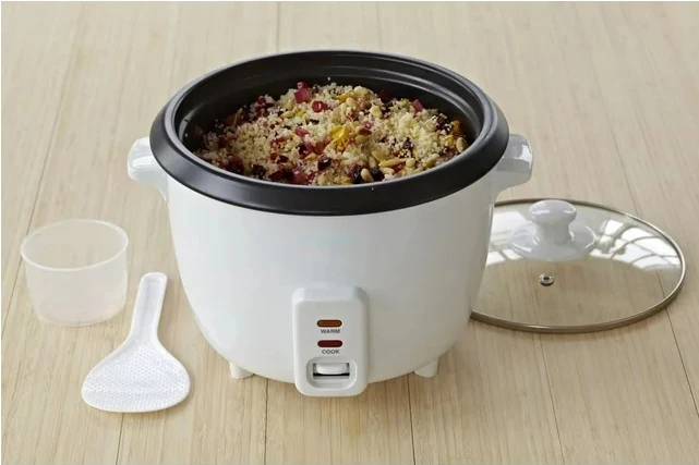 Imusa 3 Cup New White Electric Rice Cooker with Nonstick Bowl, Measuring Cup and Spoon 6