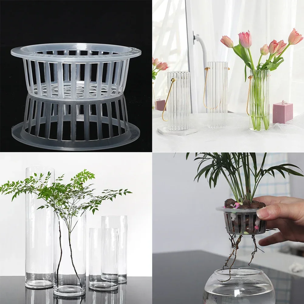 10pcs Plastic Mesh Pots Net Cloning Basket Hydroponic Aquarium Insert Plants Growth Flower Pot Tray Garden Supplies LNY9198 Nursery Pots