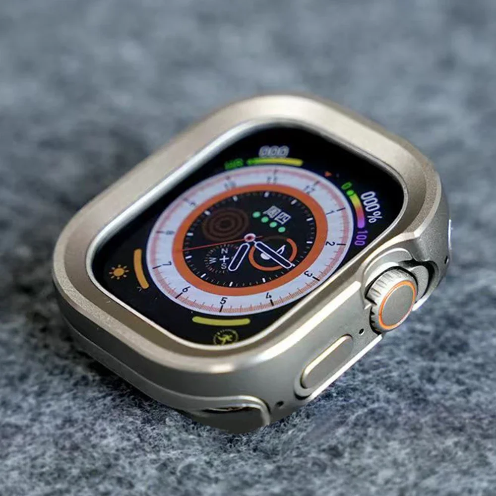 Metal Protector Cover for Apple Watch Ultra 2 49mm Men Bumper Frame ...