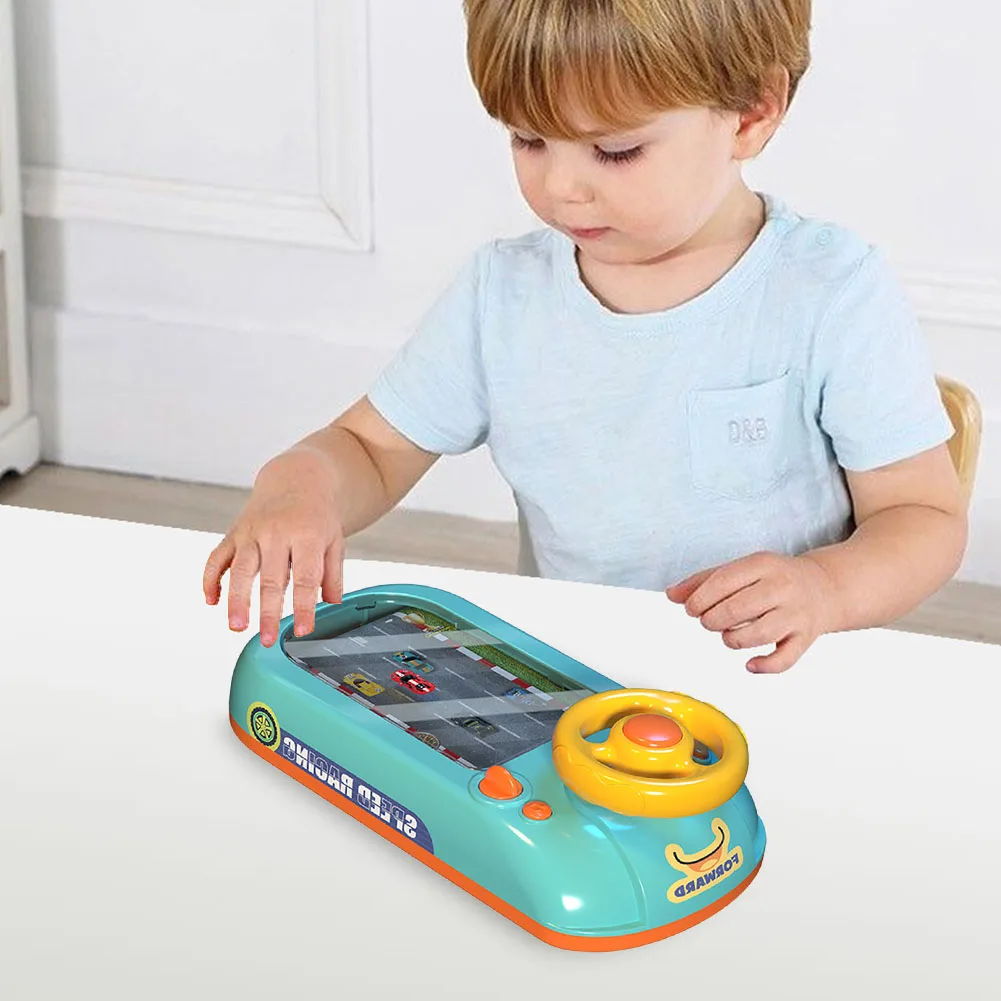 Musical Steering Wheel Racing Car Toy with Sounds Electronic Simulation Vehicle Adventure Game Gift for Children Toddlers
