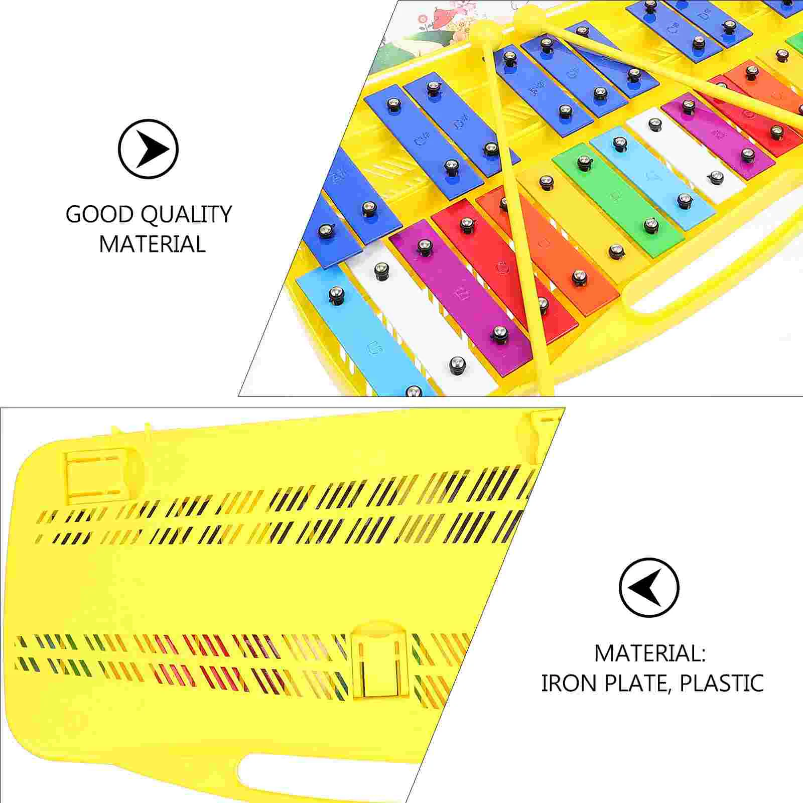 Piano Playing Musical Toy 25-tone Metallophone Percussion Instruments 25-Note Plate Boxed Orff For Kids