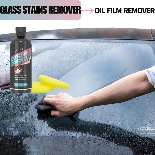 Car glass oil film remover paste windshield auto window stain cleaner -  AliExpress