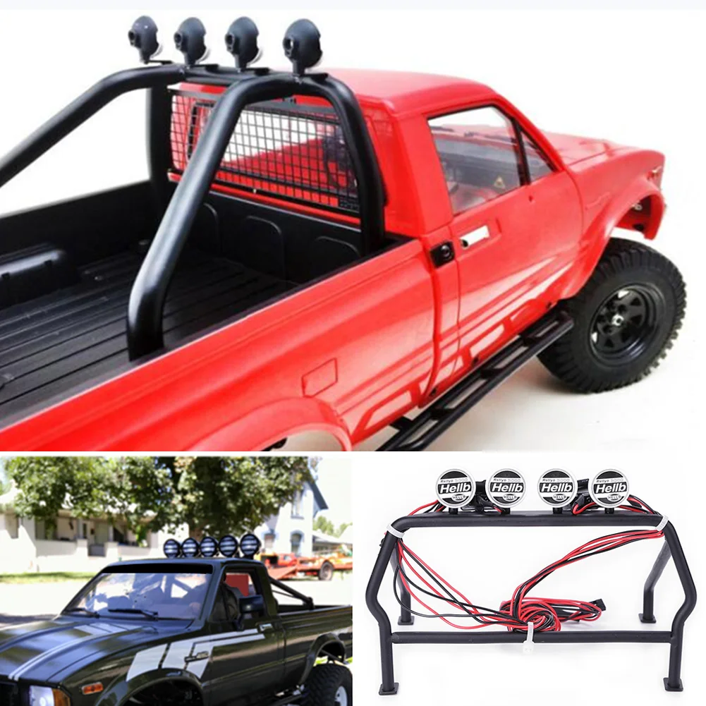 메탈 롤 케이지 버킷 RC카 루프 랙 롤 케이지 버킷 메탈 RC카 롤 케이지 버킷 (RC4WD 1/10 TF2 무선 조종 자동차 액세서리용)