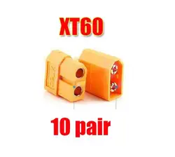 High-Quality XT Series Bullet Connectors for RC and Drone Applications (10 pair XT60)