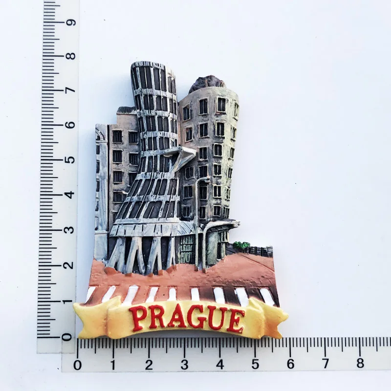 

Prague Landmark Dance Building, Czech Republic Fridge Magnets Travel 3D Memorial Magnetic Refrigerator