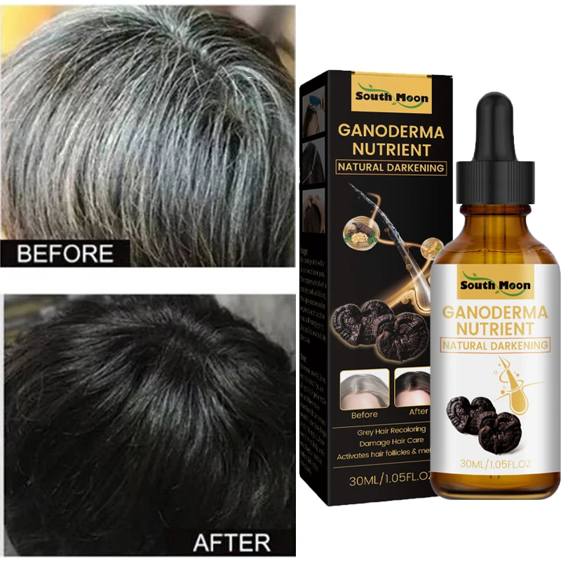 Effective Gray White Hair Treatment Serum Liquid Natural Color Repair