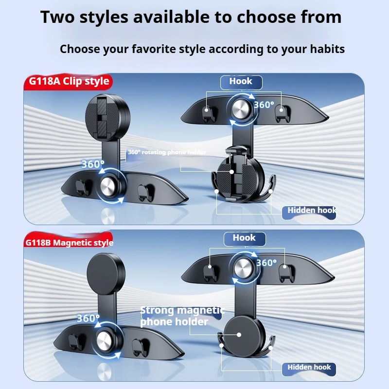 Eary Car Seat Hook Magnetic Phone Holder for Tesla Model Y Juniper 3 Highland 2026 Car Storage Purse/Bag/Hat Stand for iPhone 17