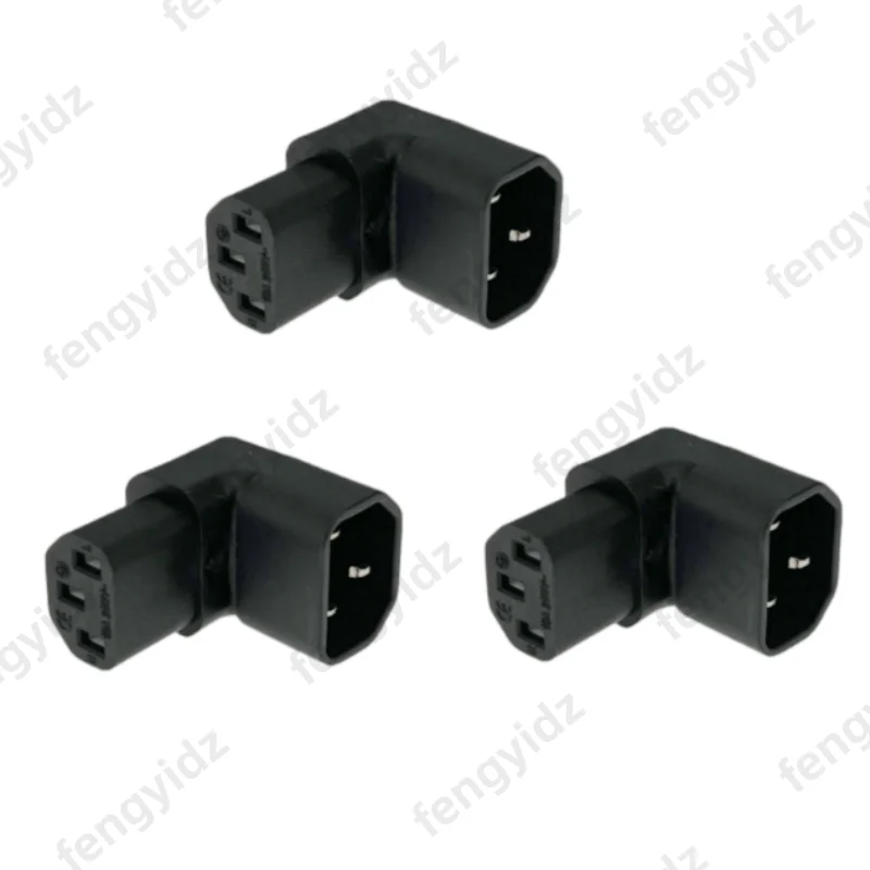 Angled IEC 320 C14 to C13 AC Adapter Converter