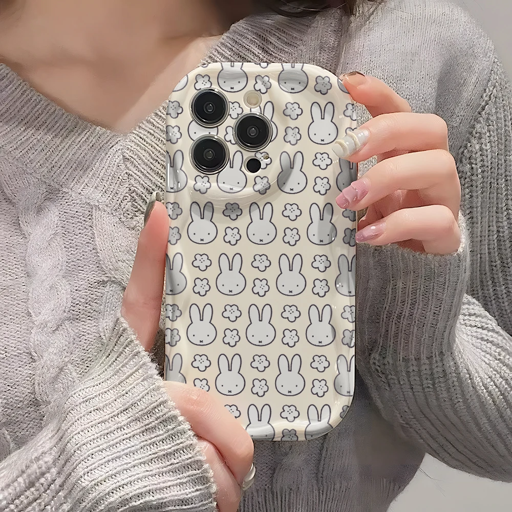 White Rabbit M-MiffIes 3D Wave Soft Phone Case Cover
