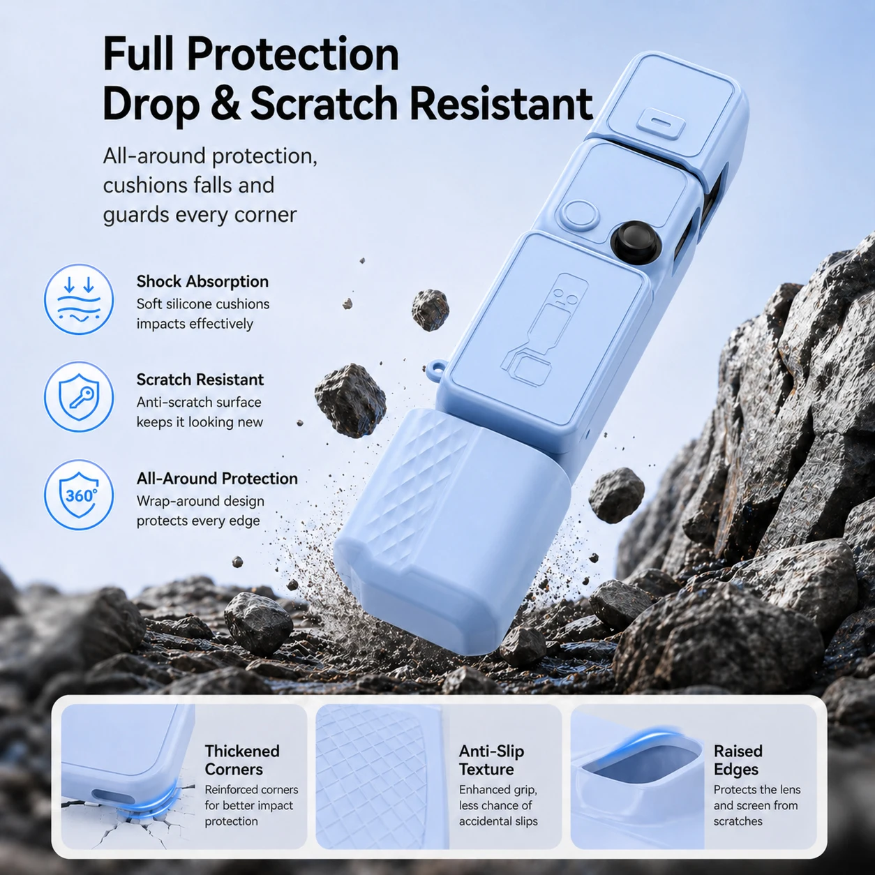 Enhanced Anti-slip Protective Silicone Case