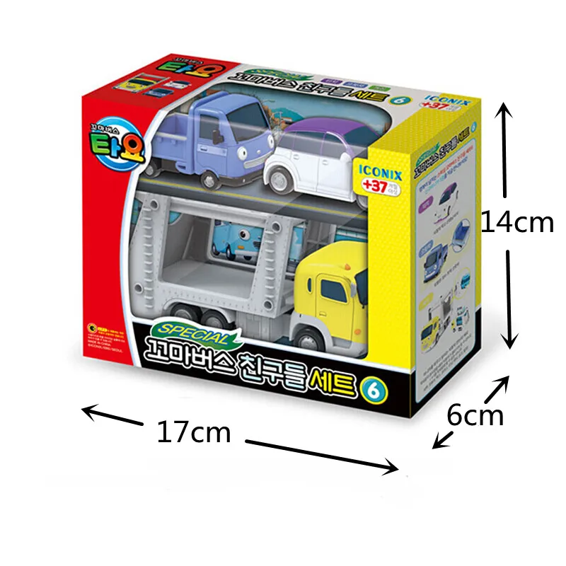 Tayo Little Mini Bus Toy 5PCS Wind Up Car Toy Kids Toys Character Play Figure 