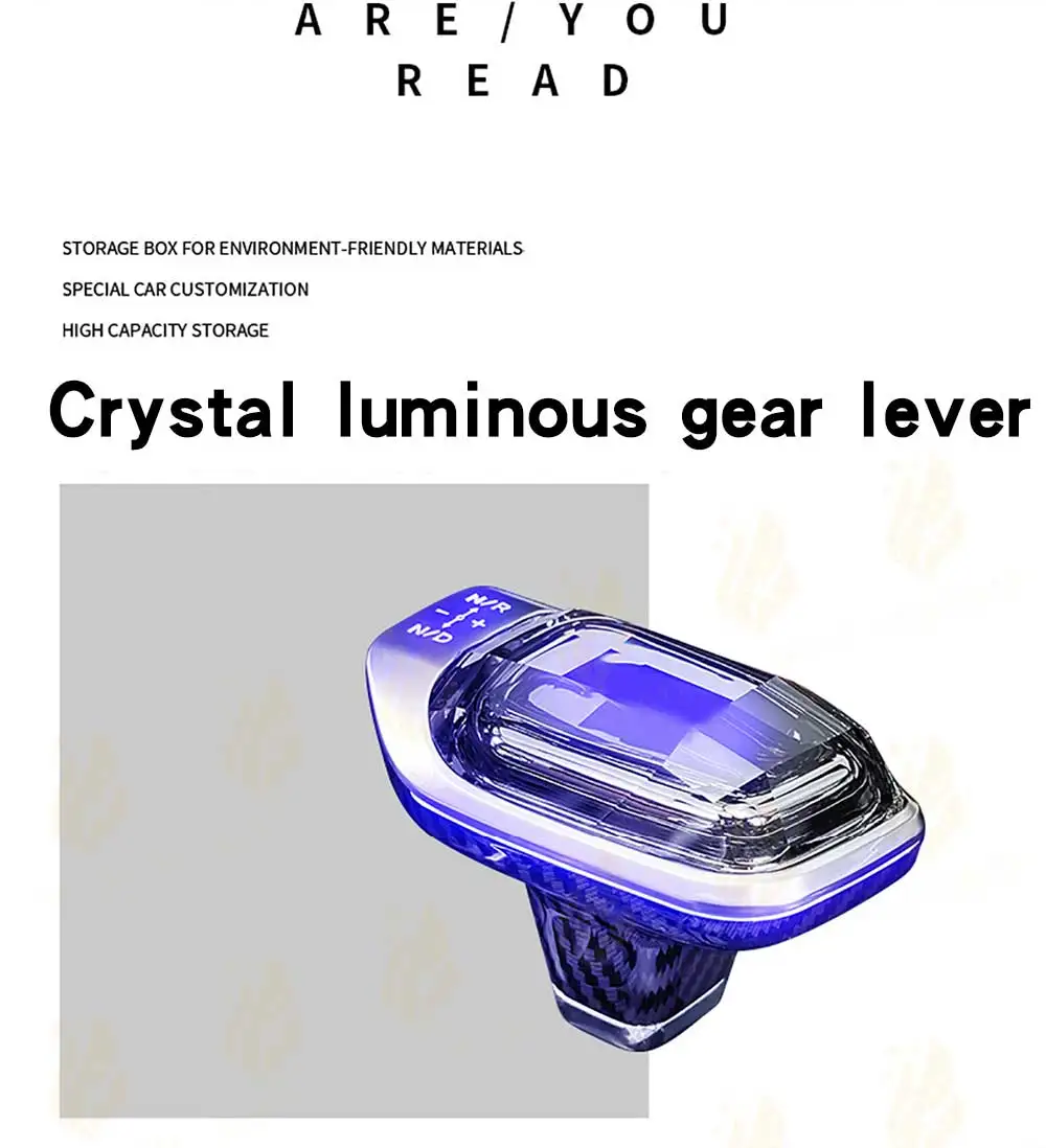 For Kx11 GEELY Monjaro Manjaro LED Crystal Lever with Atmosphere Light Replaceme