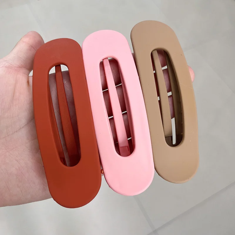 1/2/3PCS Korean Frosted Hair Clip for Women Large Matte Hairpins Hairgrips Hair Big Clip Bangs Barrettes Girls Hair Accessories 3