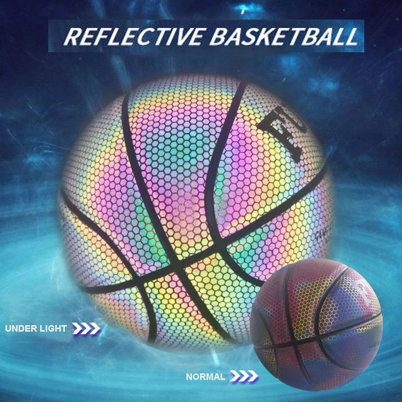 Colorido Reflexivo Bola De Basquete Falso Couro Do Plutônio Basquete  Holográfica Festa Casa Decoração Ao Ar Livre Jogo Da Noite Do Miúdo -  Basquete - AliExpress