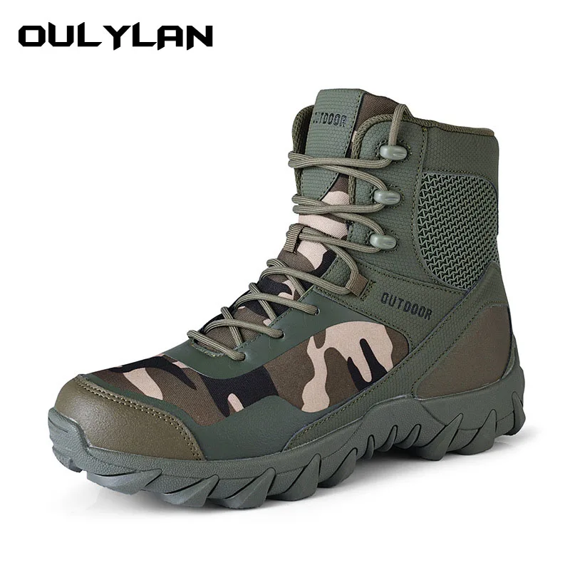 

Outdoor Size 39-47 Climbing Army Tactical Boots for Men Hiking Wear-resistant Training Combat Boots Desert Military Shoes Large