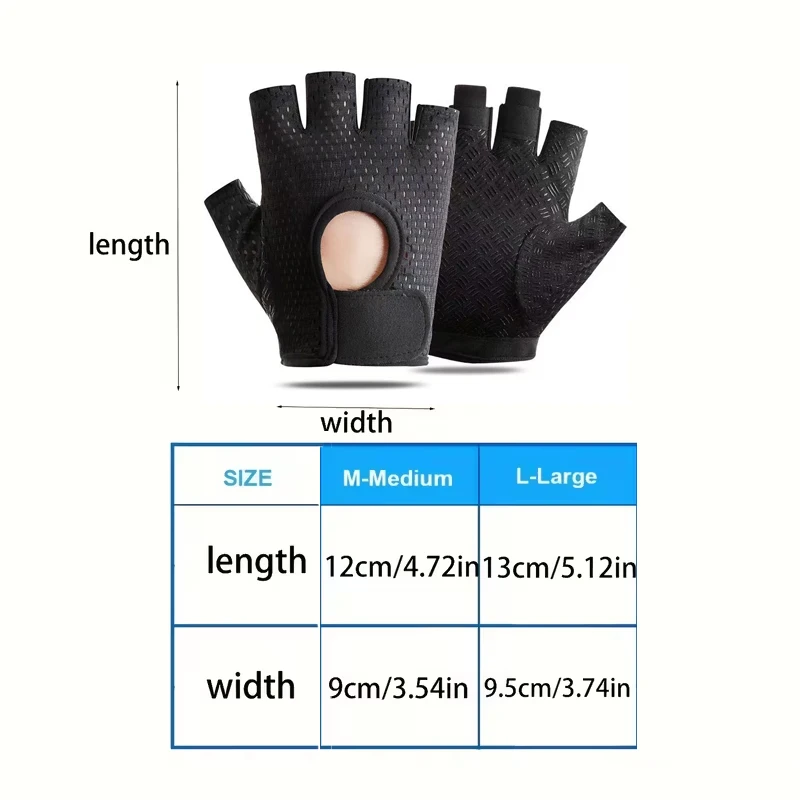 Halbfinger-Trainingshandschuhe, atmungsaktives Mesh, rutschfeste Handflächenunterstützung, verstellbares Handgelenkband für Männer und Frauen, Fitness, Radfahren, Training – Detail 7