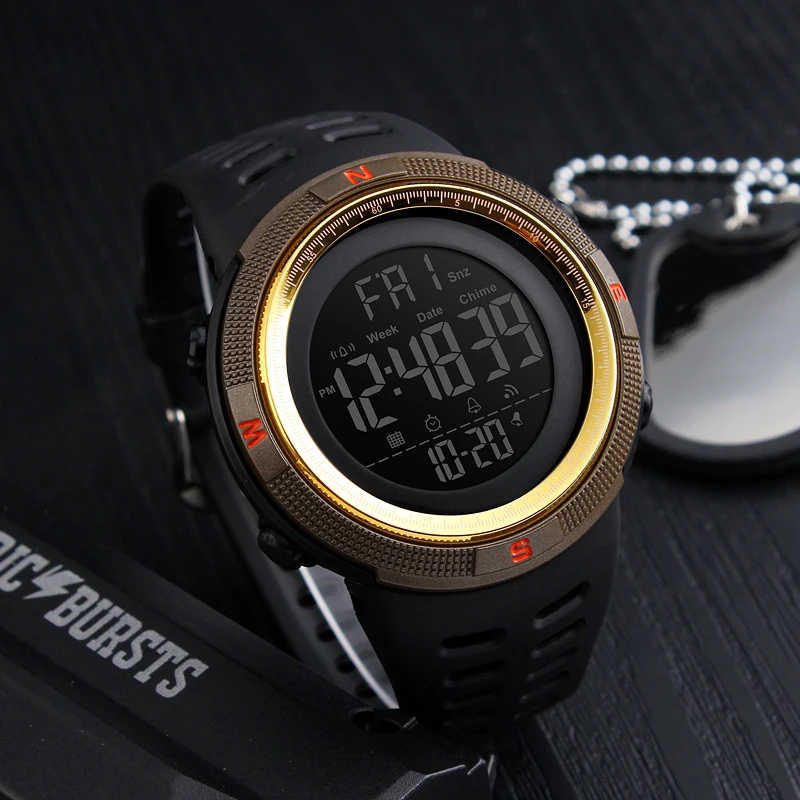 SKMEI Fashion Outdoor Sport Watch Men Multifunction Watches Alarm Clock Chrono 5Bar Waterproof Digital Watch reloj hombre 1251