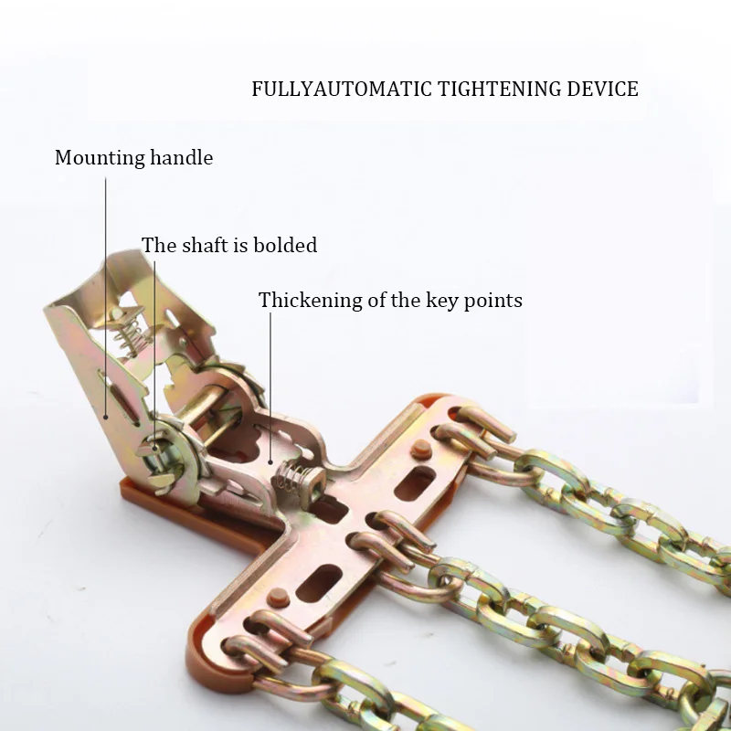 1Pc Wheel Tires Chain Metal Snow Chains Security Chain Passenger Vehicle Tire Traction Wear-resistant Steel Tire