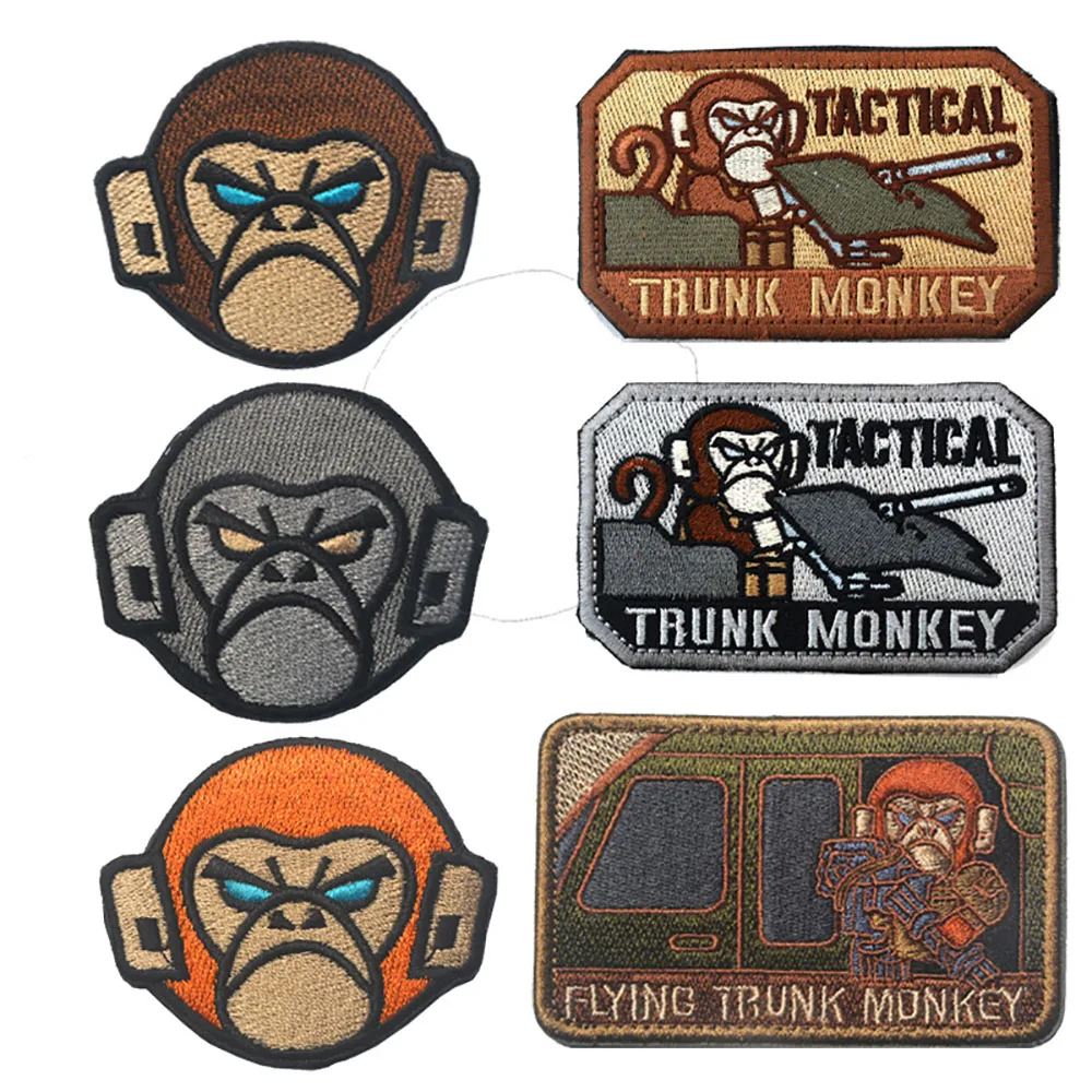 Tanks Monkey Tactical Trunk Monkey Patch Military Embroidered Patch