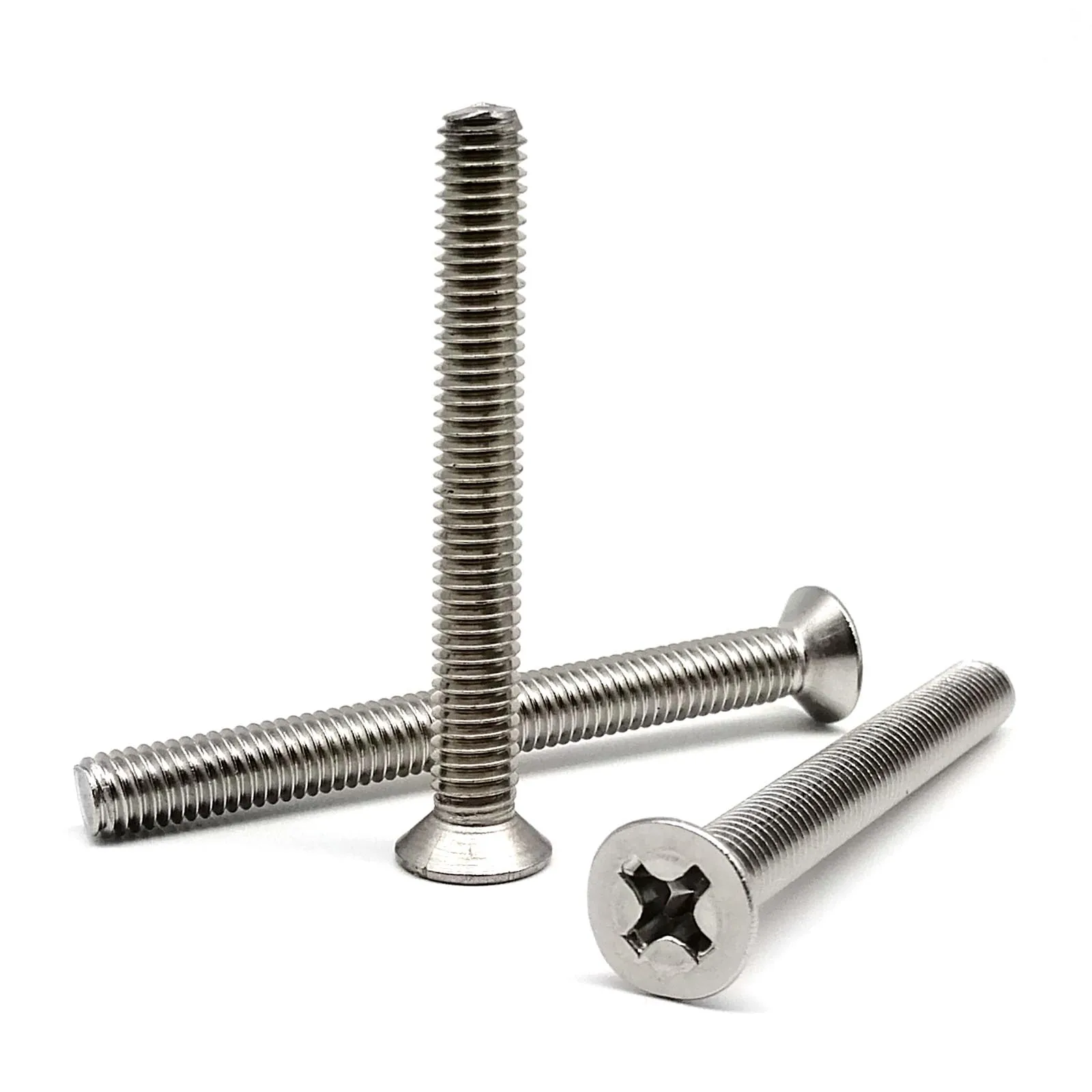 Lengthened M2 M2.5 M3 M3.5 M4 M5 M6 M8 3-100mm Cross Phillips Flat Countersunk Head Screw Bolt A2-70 304 Stainless steel GB819