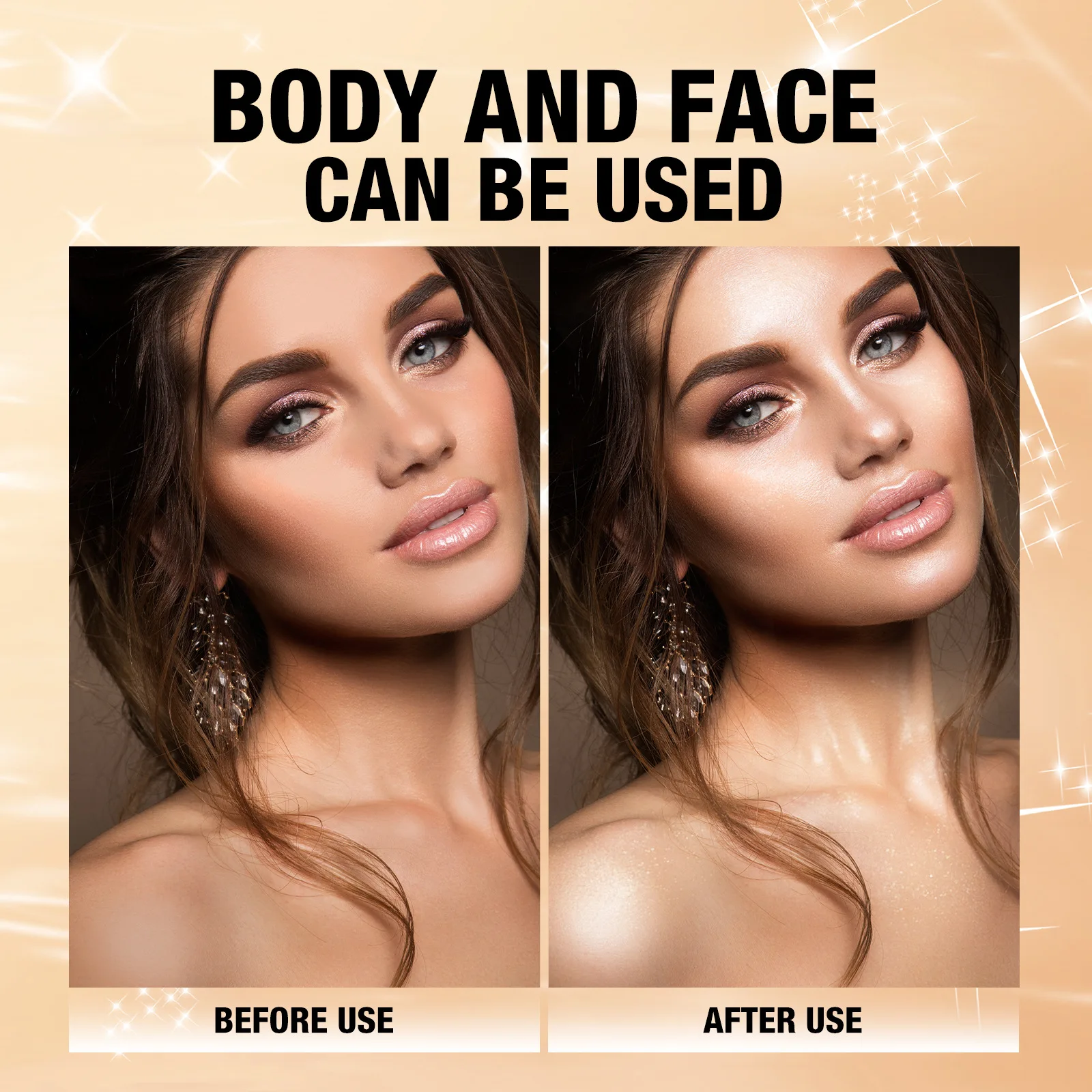 3 Color Highlighter Powder Body Glitter Powder Shimmer Contour Blush Sparkling Makeup for Face Eye Body Highligh Makeup 4