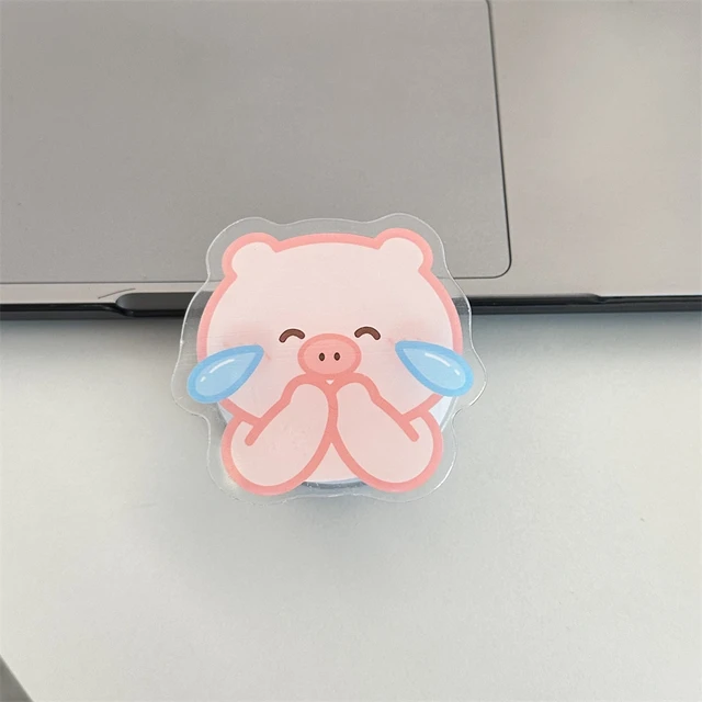 귀여운 돼지 모양의 마그네틱 그립톡 스탠드로 휴대폰에 편의와 스타일을 더하세요.