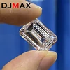 DJMAX Rare Super White Emerald Cut Moissanite Loose Stone D Color Lab Grown champagne Pink Certified Emerald Moissanite Diamonds 1