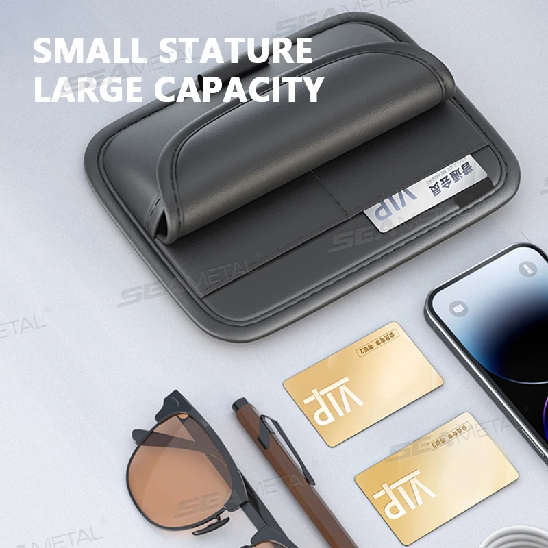 Luxury Car Sun Visor Storage Bag Sunglasses Holder