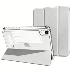 Enhanced Transparent Flip Smart Cover - iPad mini 6 7 (GT - Gray)