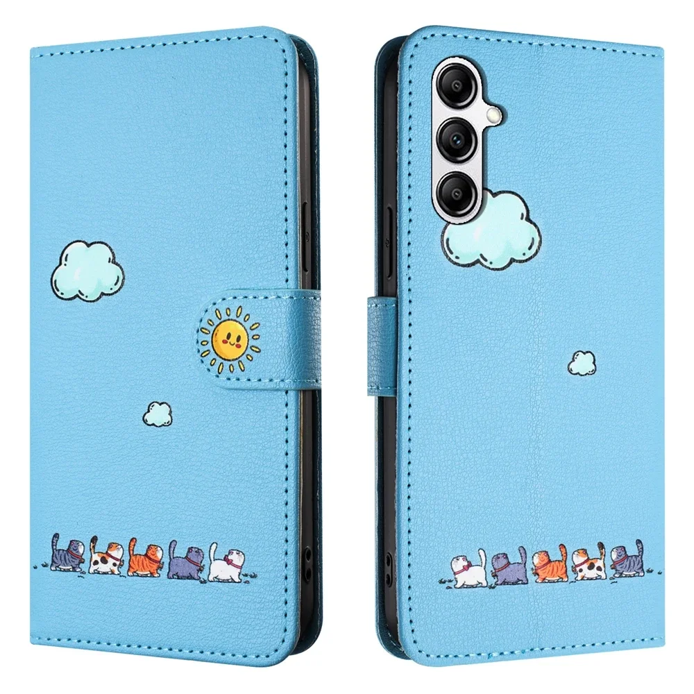 Kawaii Cat Leather Wallet Flip Phone Case & Cover