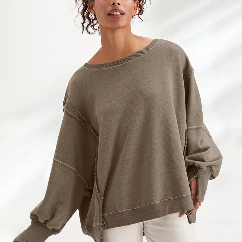 Women's 100% Cotton Oversized Patchwork Pullover