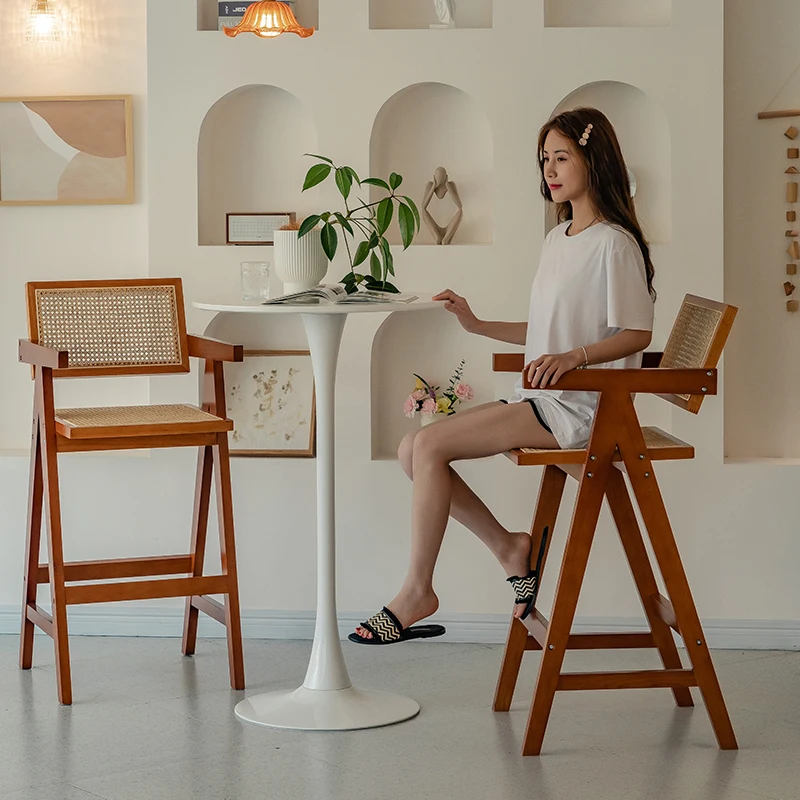 Nordic Bar Chairs Modern Waiting Comfortable High Chairs Reception Counter Furniture