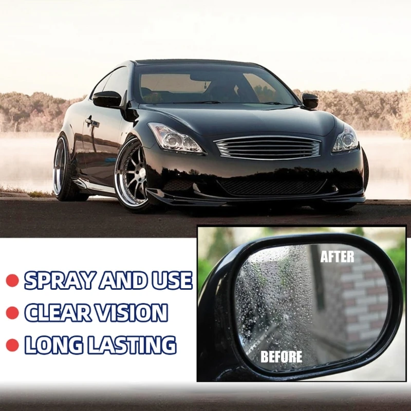 U75F Small 30ml Car Anti Rain Agent Long Lasting Vehicle Rain Shielding Boosts Driver View in Adverse Weather & Nighttime