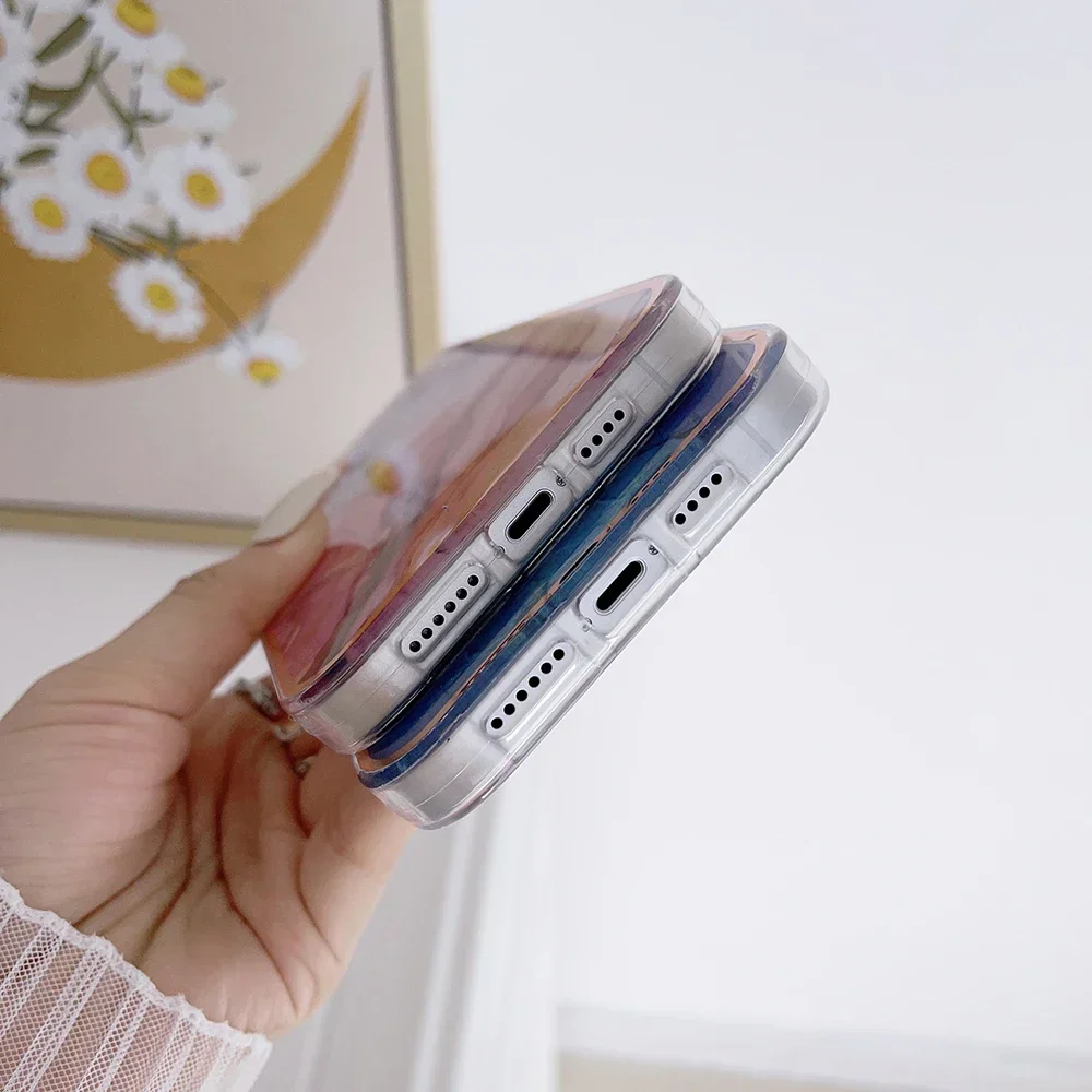 Watercolor Painting Ultra Thin Silicone Shockproof Back Cover