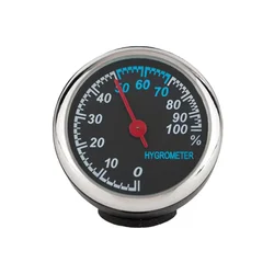 Compact Digital Display Car Clock with Thermometer & Hygrometer - Mini Interior Decor (B)